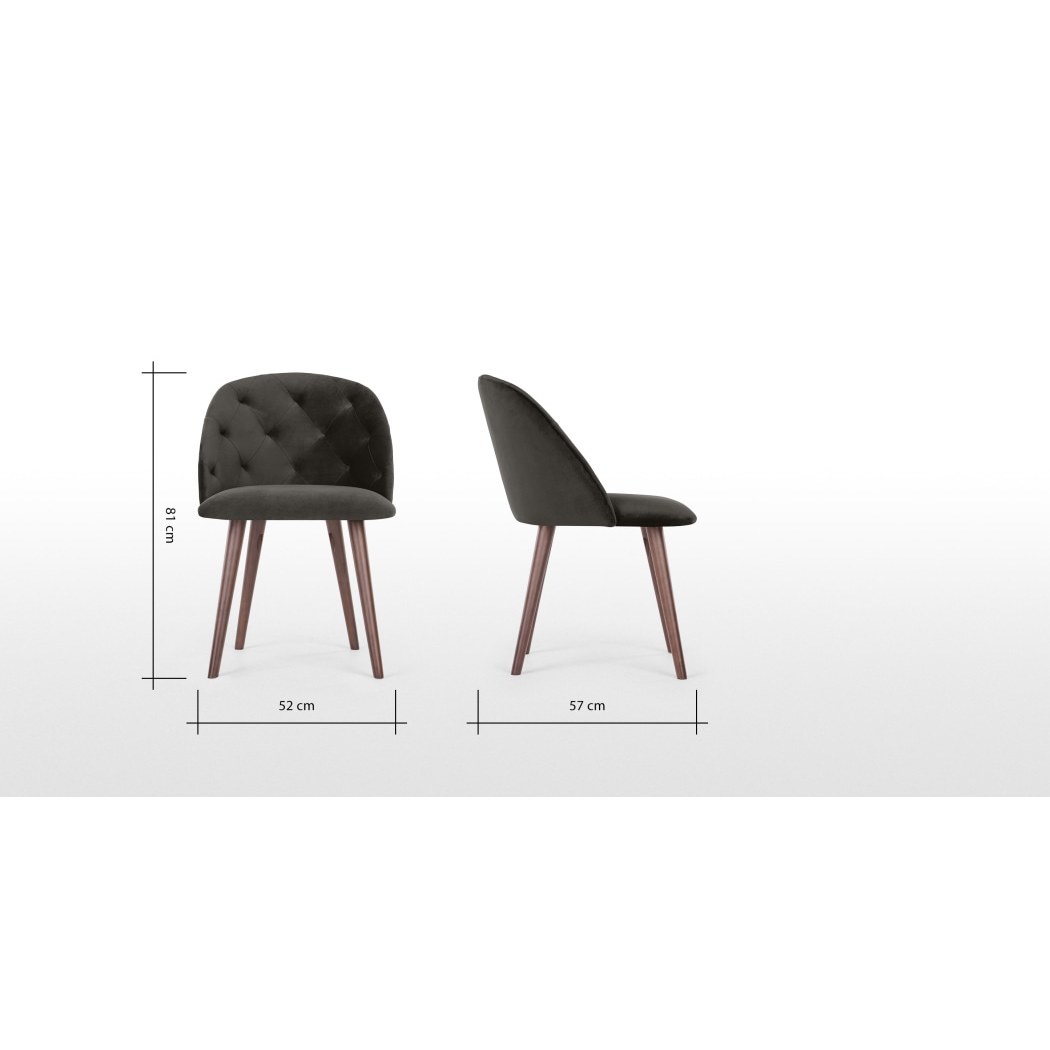 Clarris - Set of 2 Clarris Dining Chairs, Otter Grey Velvet – image 5