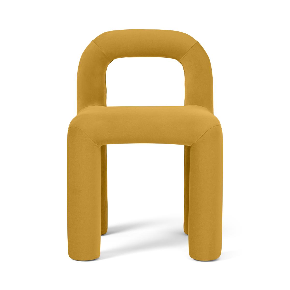 Cyla Dining Chair, Vintage Ochre Recycled Velvet – image 2