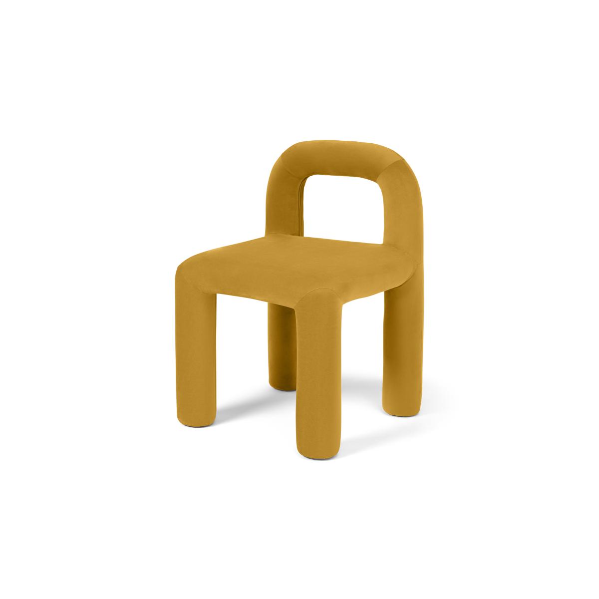 Cyla Dining Chair, Vintage Ochre Recycled Velvet – image 3