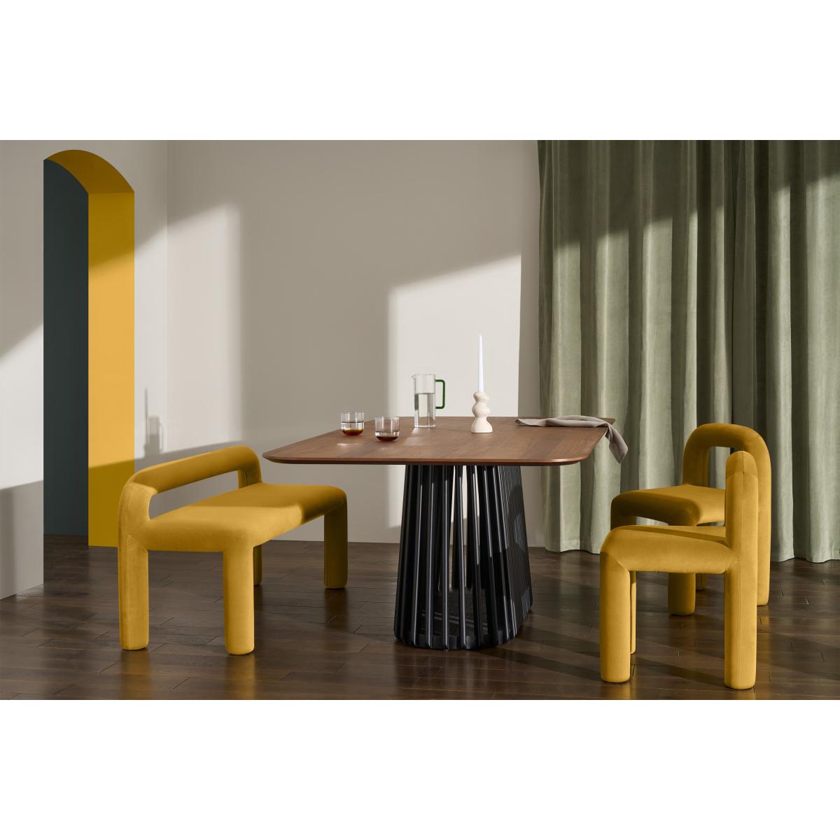 Cyla Dining Chair, Vintage Ochre Recycled Velvet – image 4