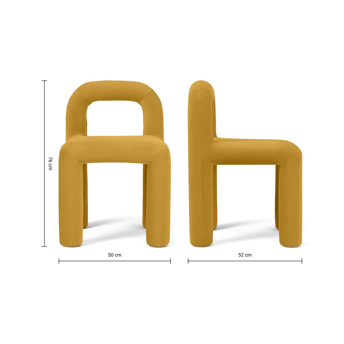 Cyla Dining Chair, Vintage Ochre Recycled Velvet – image 8