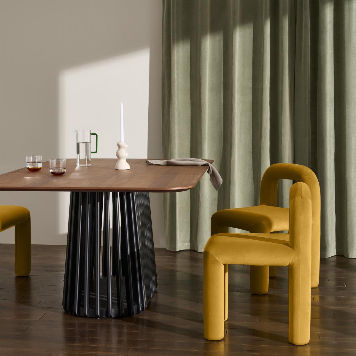 Cyla Dining Chair, Vintage Ochre Recycled Velvet – image 9