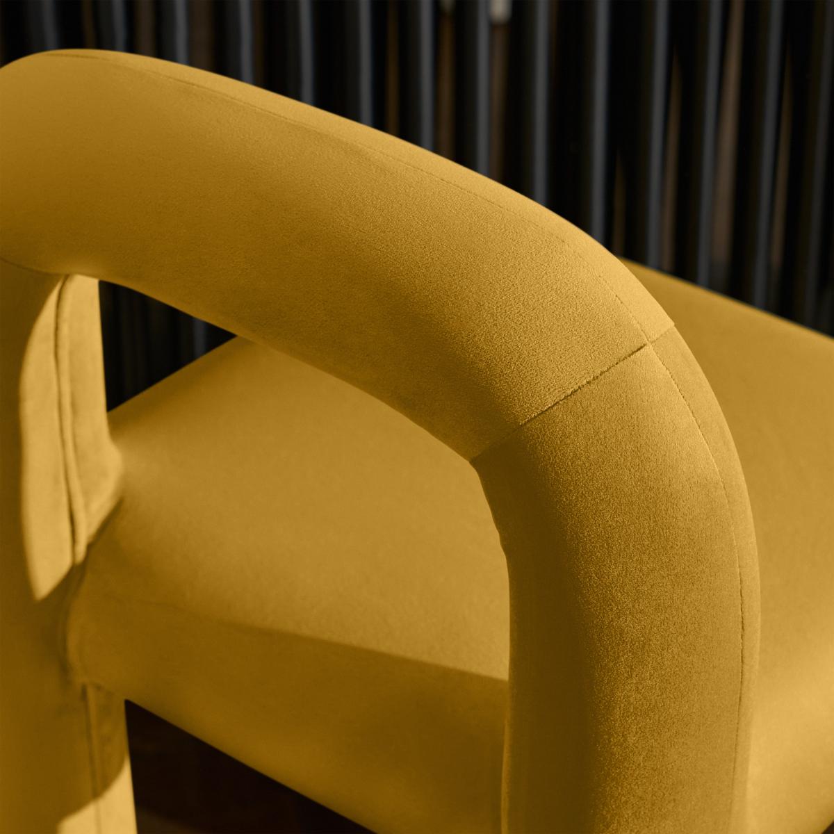 Cyla Dining Chair, Vintage Ochre Recycled Velvet – image 10