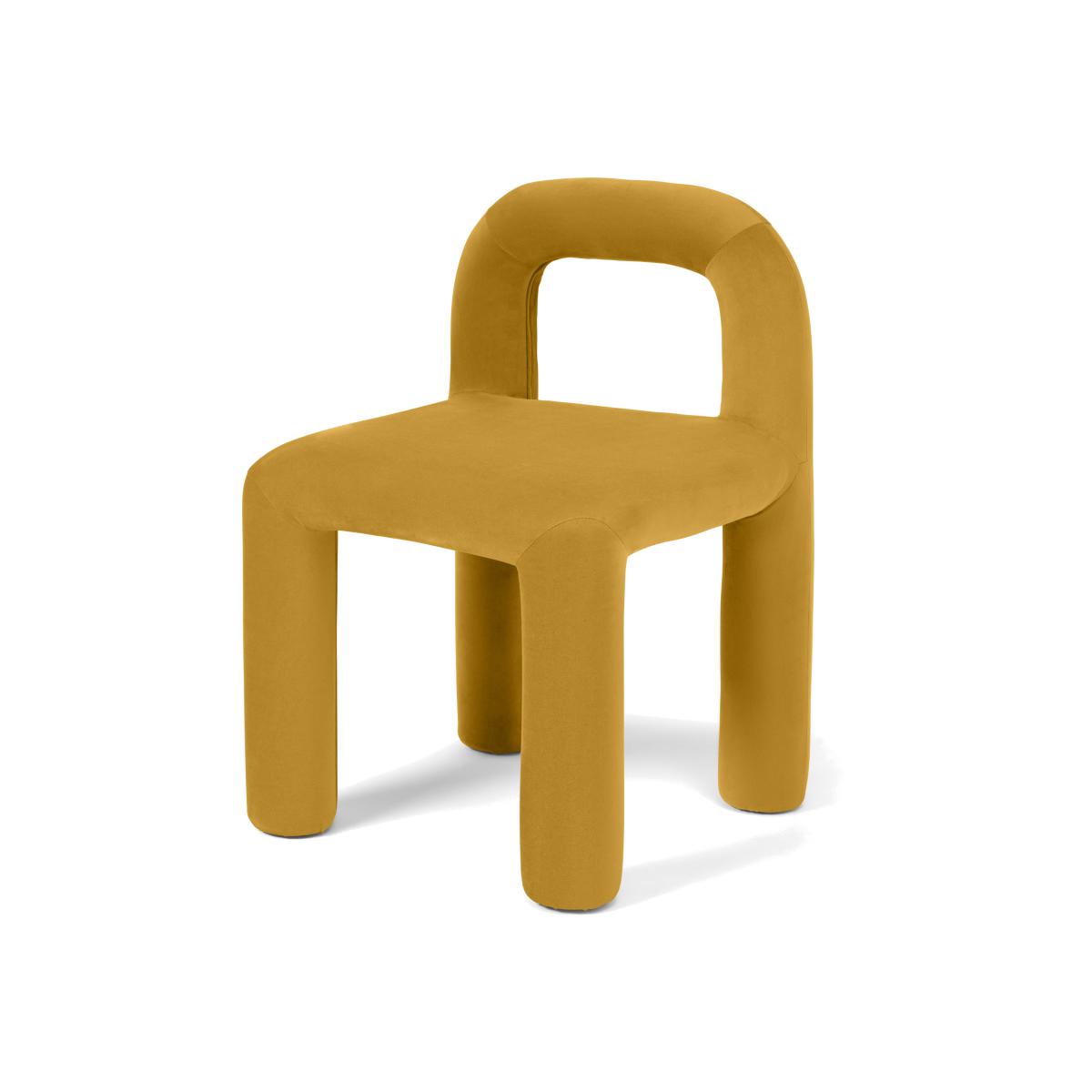 Cyla Dining Chair, Vintage Ochre Recycled Velvet – image 1