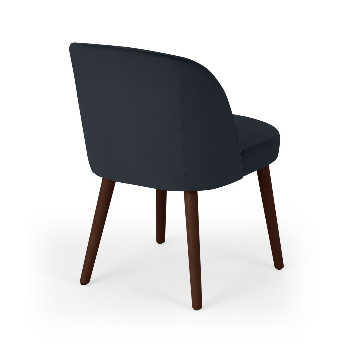 Swinton Set of 2 Dining Chairs, Dusk Blue Velvet & Walnut Leg – image 3