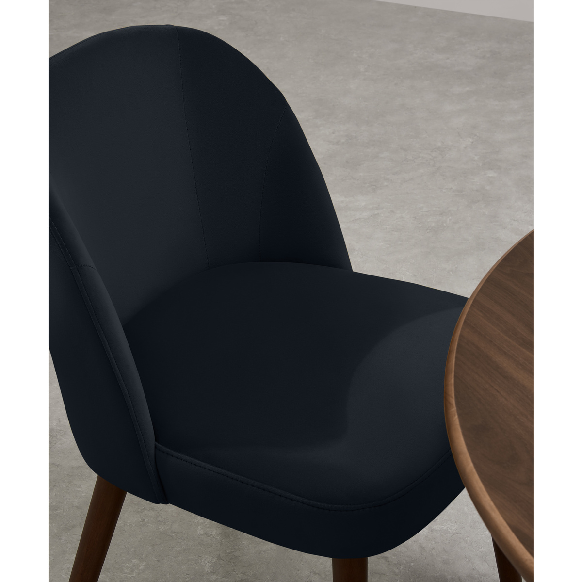 Swinton Set of 2 Dining Chairs, Dusk Blue Velvet & Walnut Leg – image 7