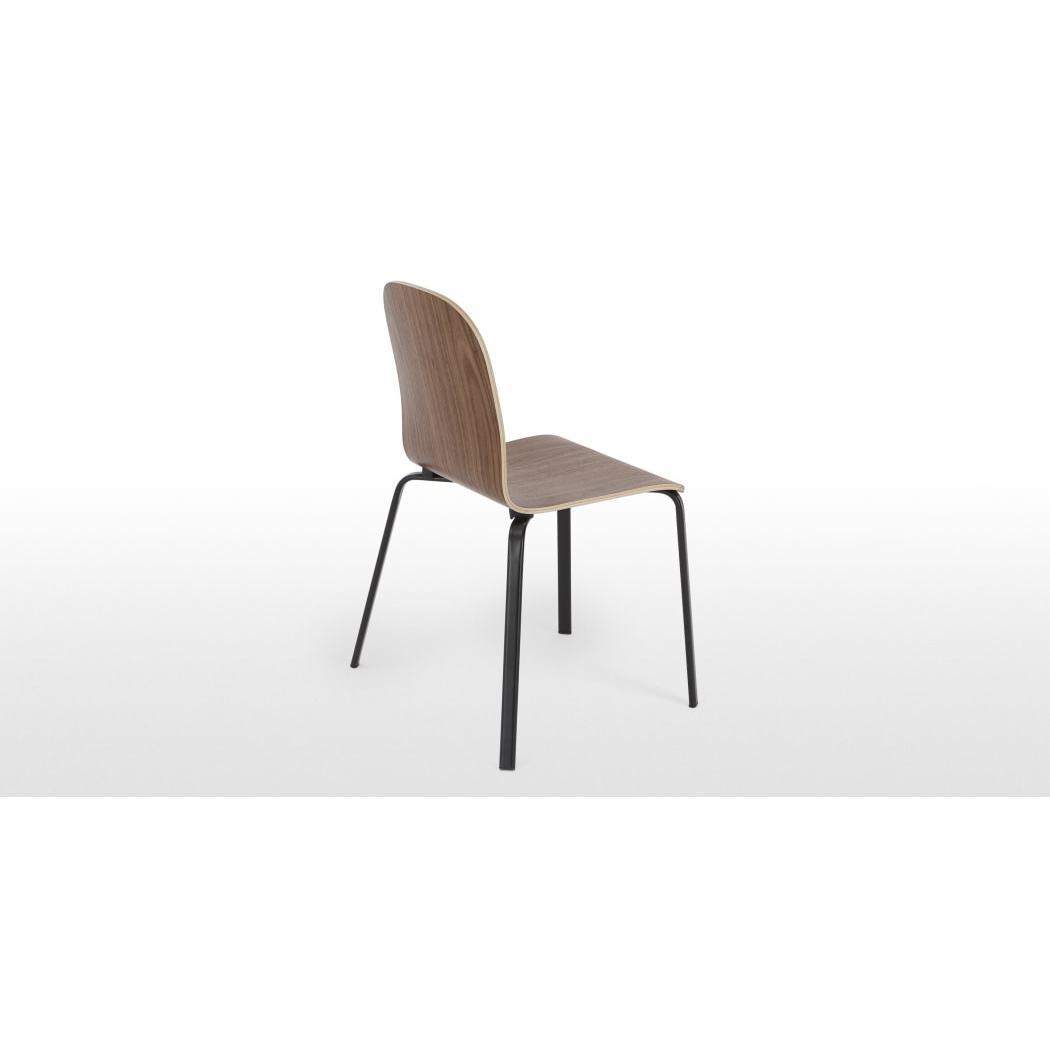 Universal - Set of 2 Universal Dining Chairs, Walnut and Black – image 2