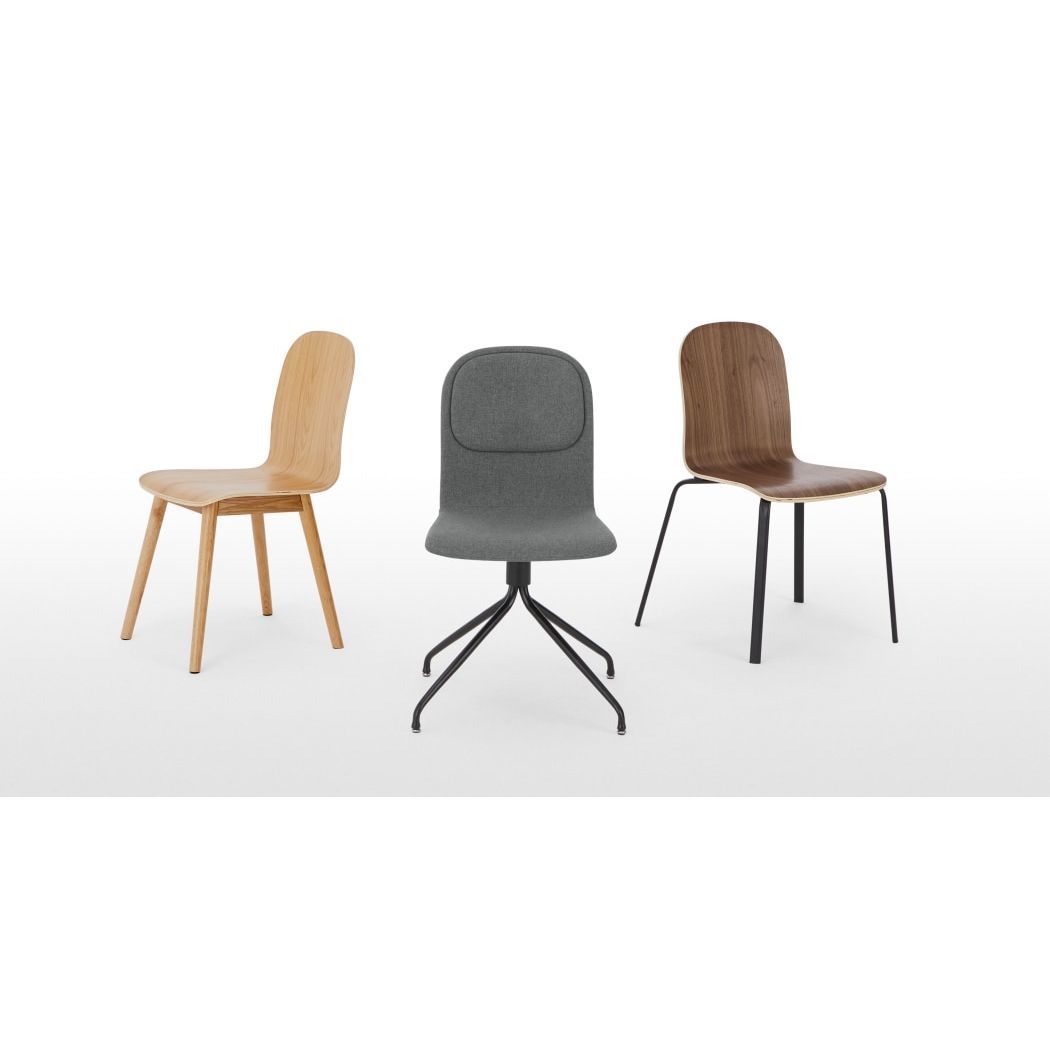 Universal - Set of 2 Universal Dining Chairs, Walnut and Black – image 3