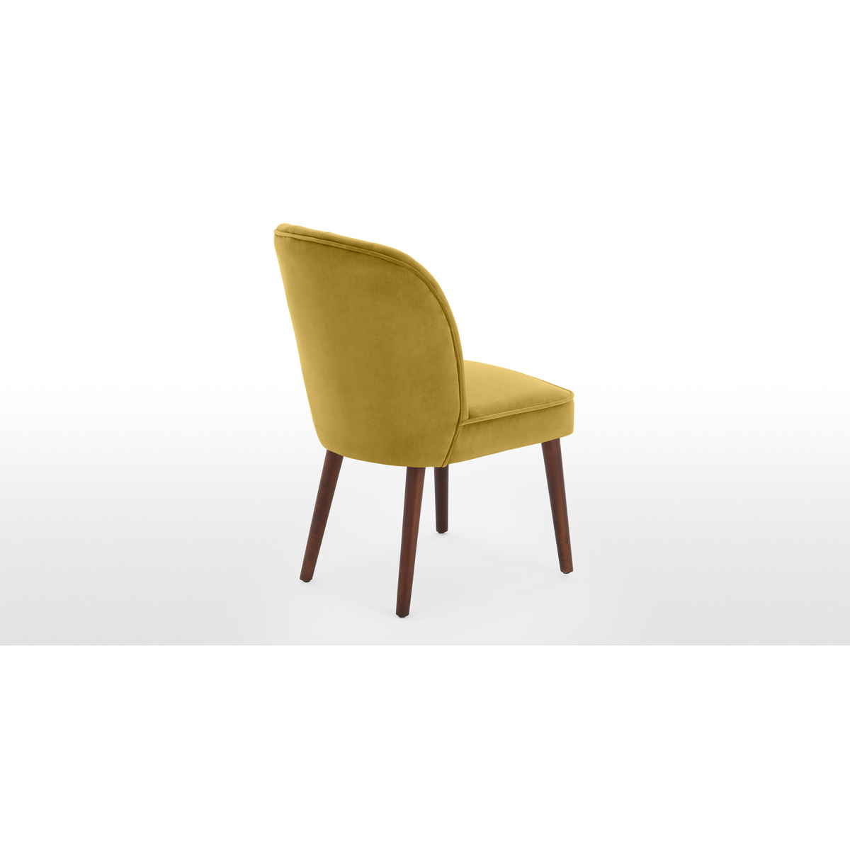 Set of 2 Margot Dining Chairs, Vintage Gold Velvet and Dark Wood – image 5