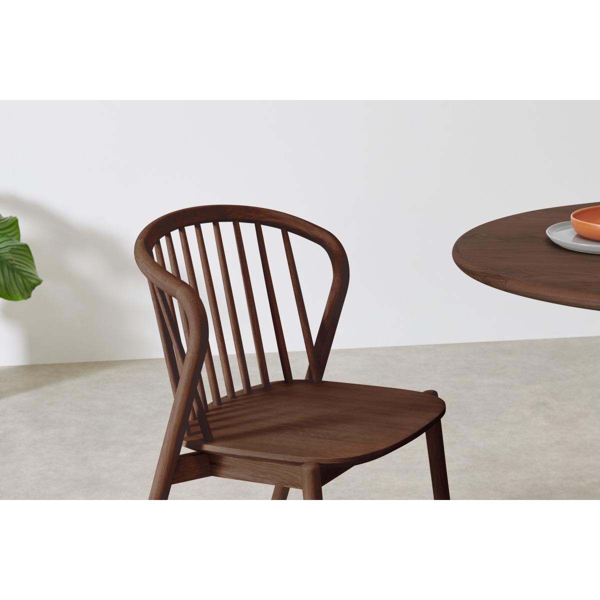 Tacoma Set of 2 Dining Chairs, Walnut – image 4