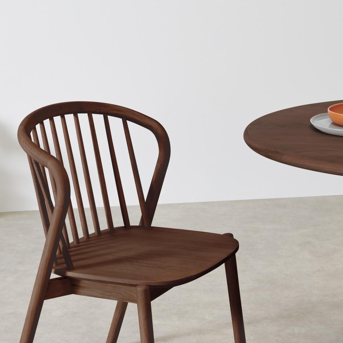 Tacoma Set of 2 Dining Chairs, Walnut – image 9