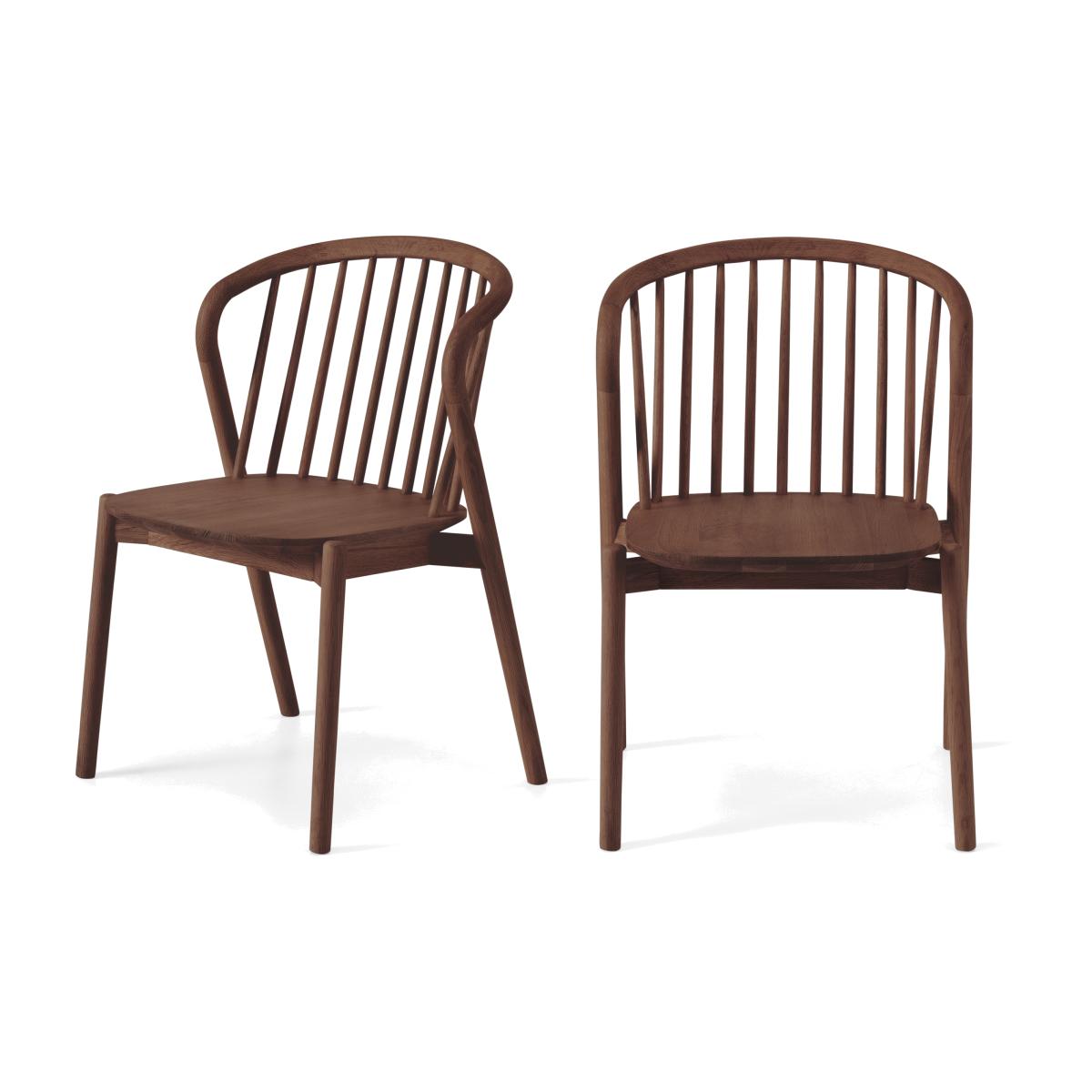 Tacoma Set of 2 Dining Chairs, Walnut – image 1