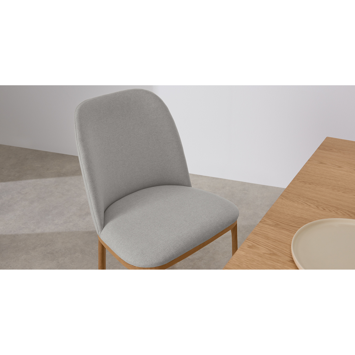 Set of 2 Nuno Dining Chairs, Oak and Hail Grey – image 4