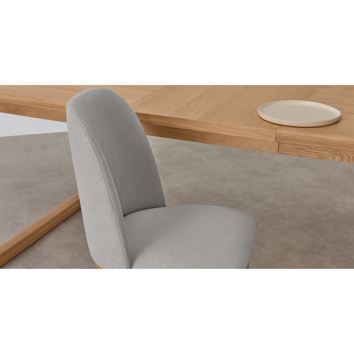Set of 2 Nuno Dining Chairs, Oak and Hail Grey – image 6