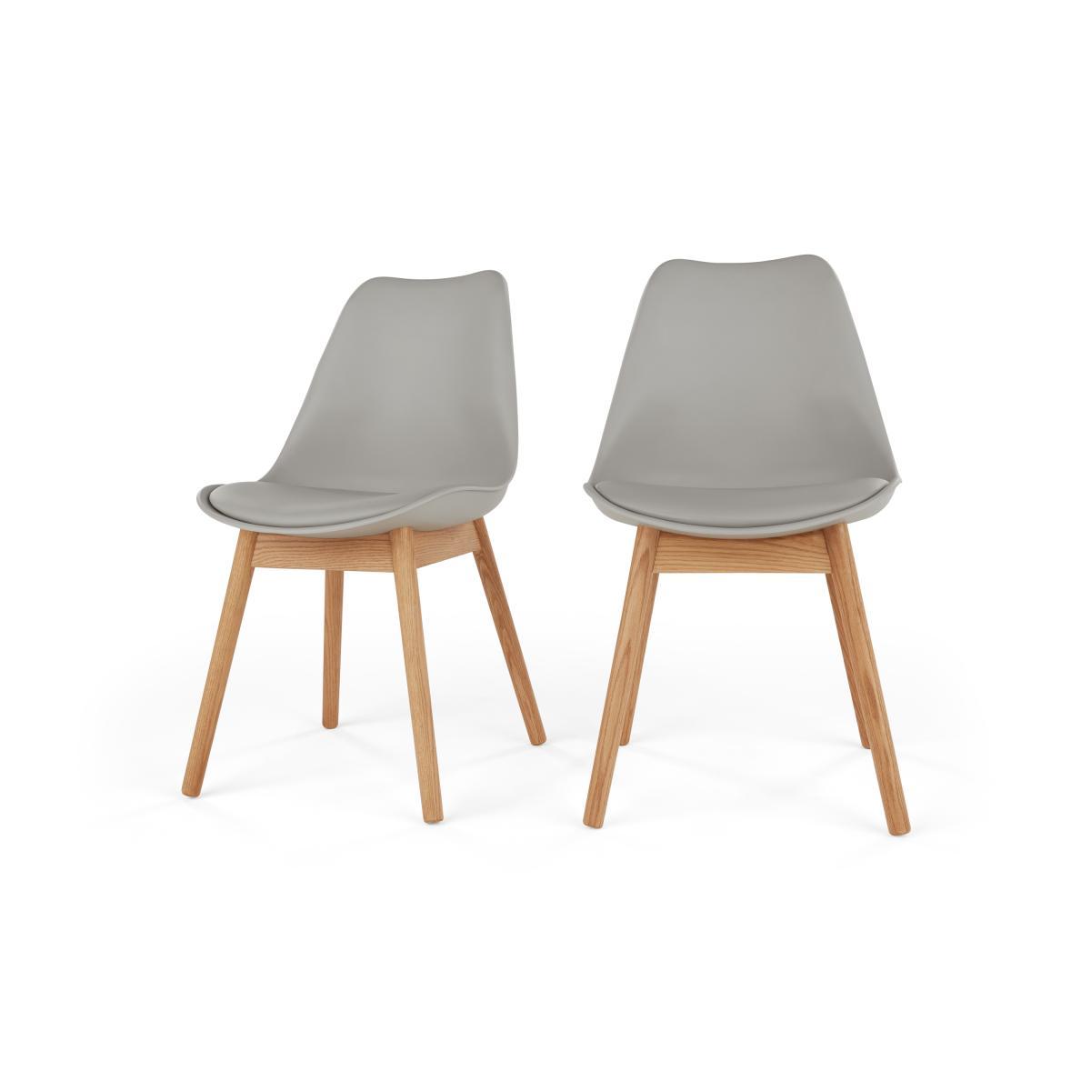 Set of 2 Thelma Dining Chairs, Oak and Grey – image 2