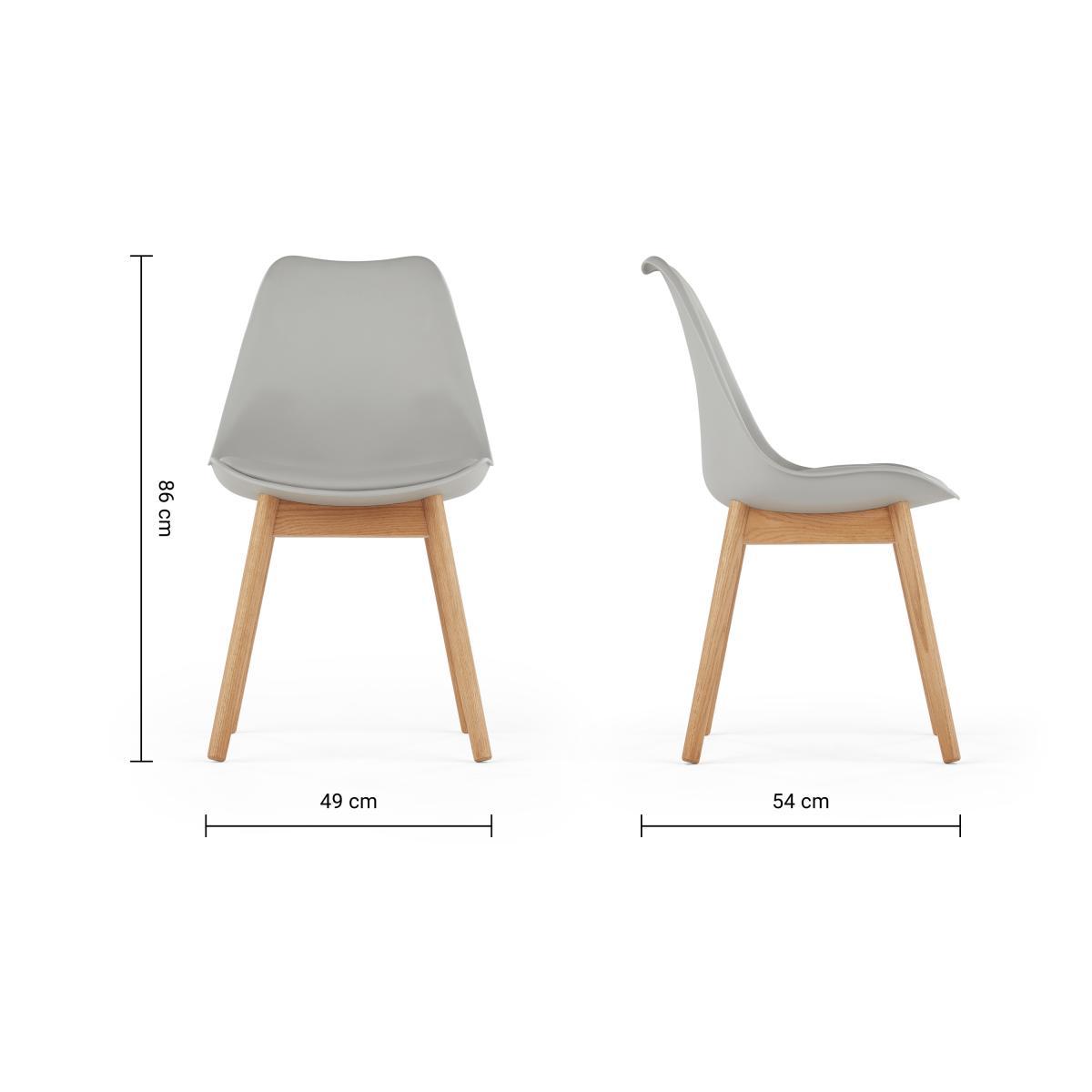 Set of 2 Thelma Dining Chairs, Oak and Grey – image 8