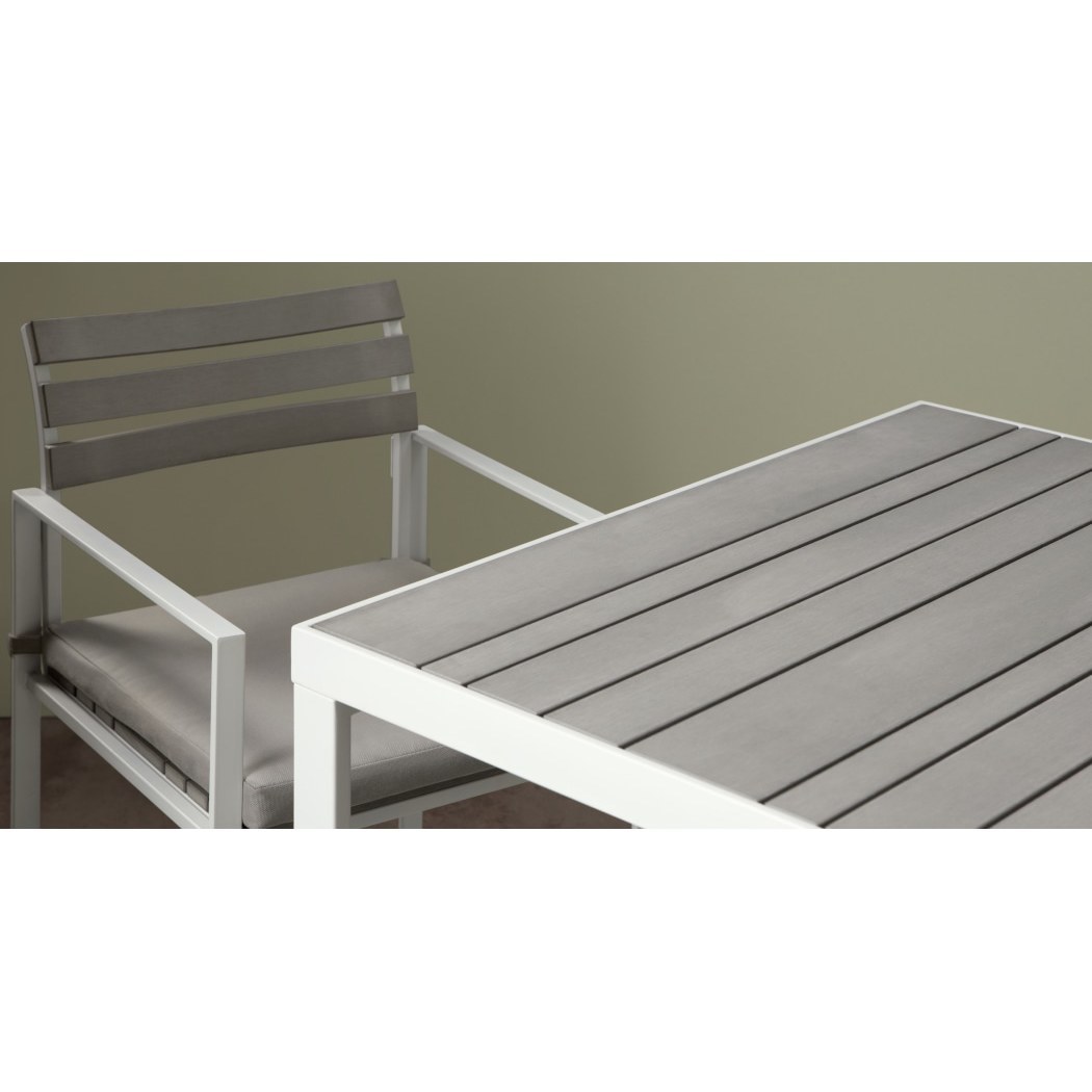 Catania - Catania set of 2 Garden Dining Chairs, White And Polywood – image 3