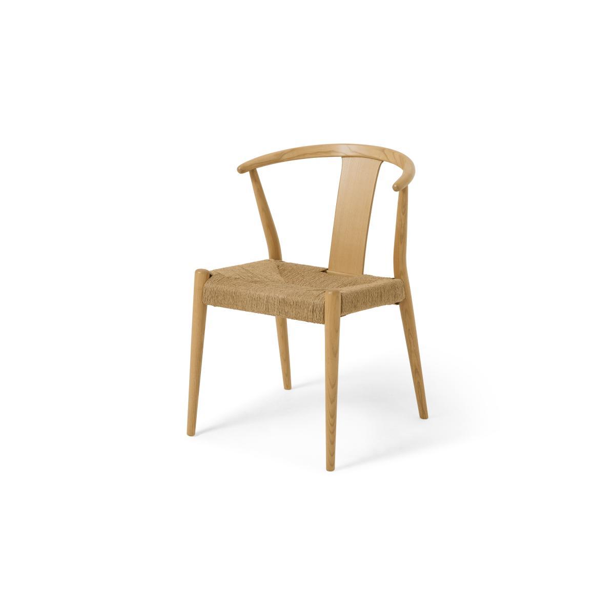 Abbon Woven Dining Chair, Oak Finish – image 3