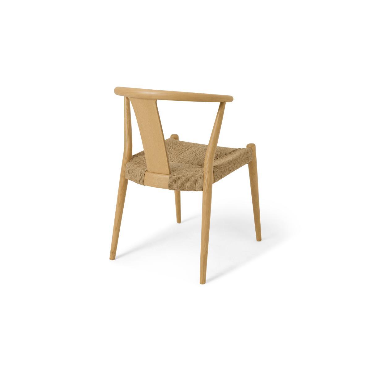 Abbon Woven Dining Chair, Oak Finish – image 6