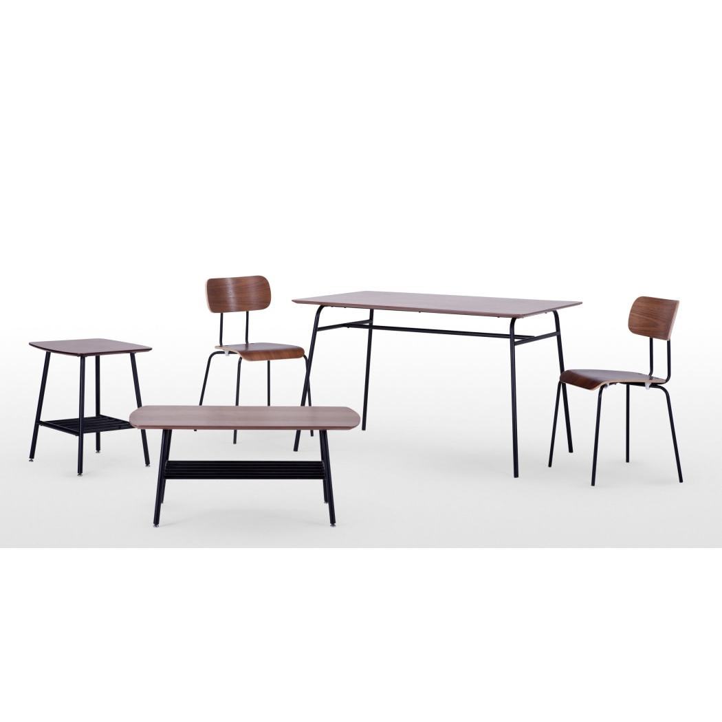Haywood - Set of 4 Haywood Dining Chairs, Walnut and Black – image 3