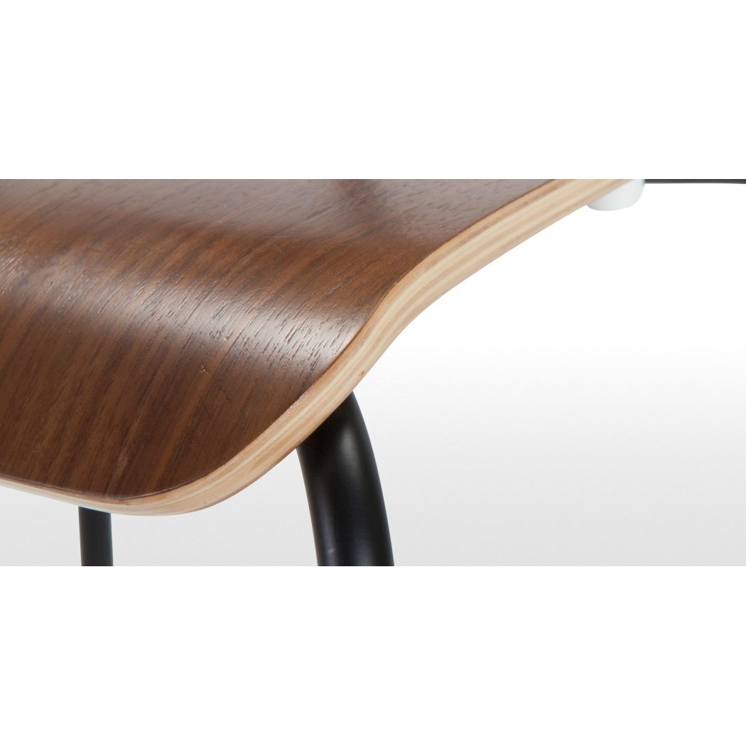 Haywood - Set of 4 Haywood Dining Chairs, Walnut and Black – image 4
