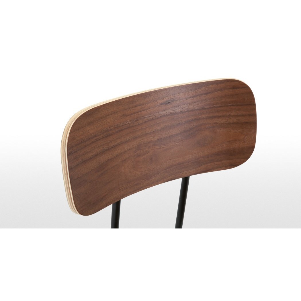 Haywood - Set of 4 Haywood Dining Chairs, Walnut and Black – image 5