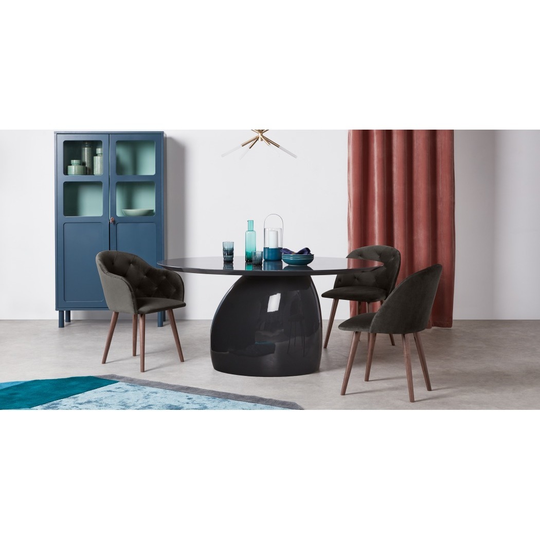 Clarris - Set of 2 Clarris High Back Carver Chairs, Otter Grey Velvet – image 2