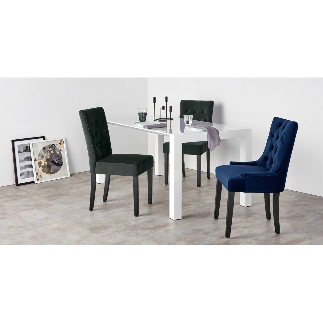 Flynn - Set of 2 Flynn Dining Chairs, Midnight Grey Velvet – image 2