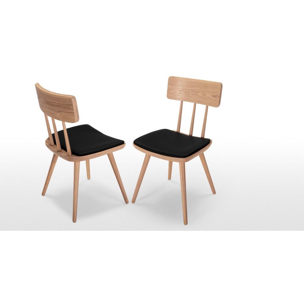 Kitson - Set of 2 Kitson Dining Chairs, Natural Ash and Black – image 4