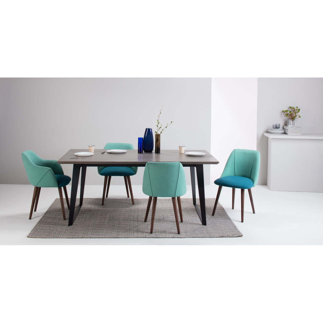 Lule - Set of 2 Lule Dining Chairs. Mineral Blue and Emerald Green – image 2