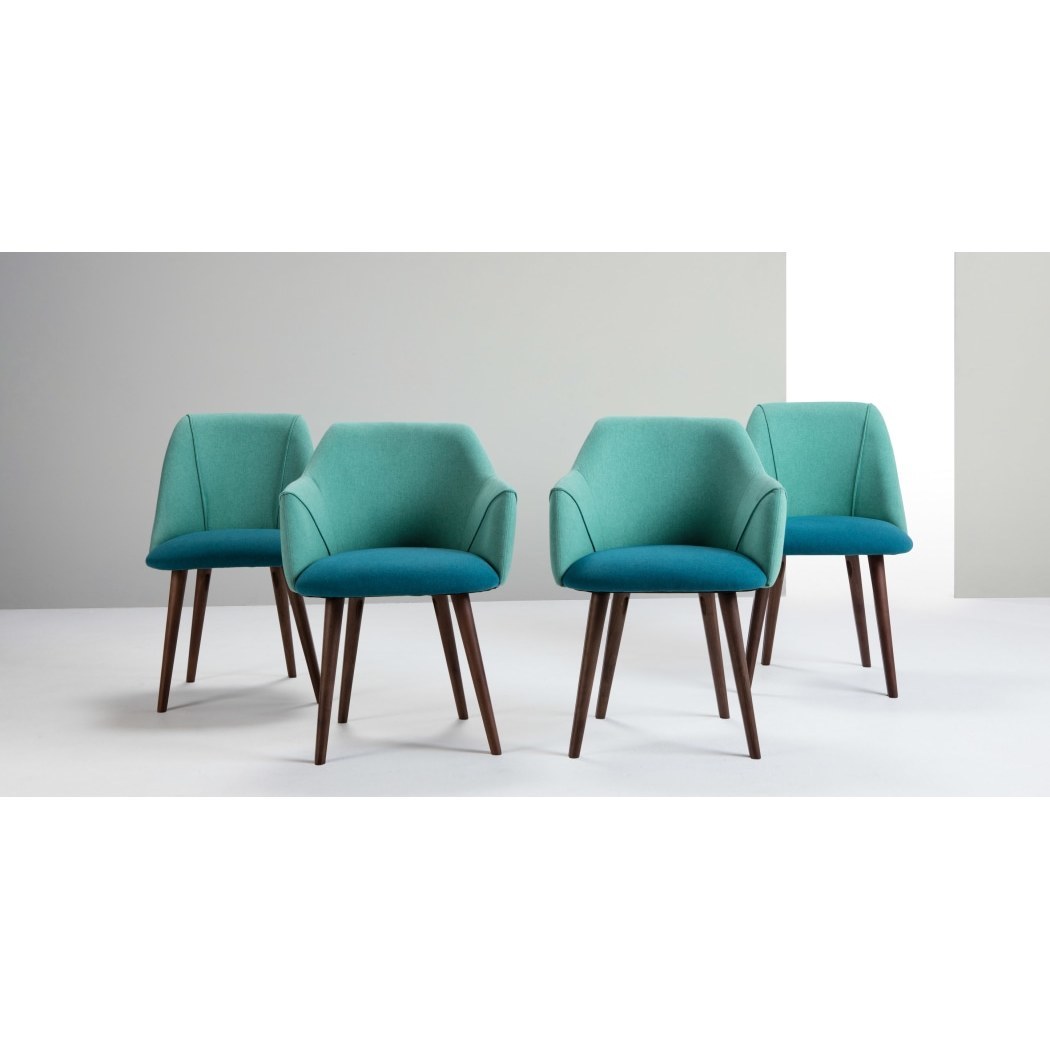 Lule - Set of 2 Lule Dining Chairs. Mineral Blue and Emerald Green – image 3