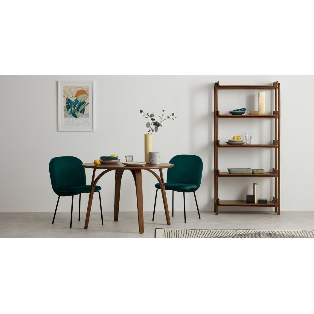 Safia - Set of 2 Safia Dining Chairs, Seafoam Blue velvet – image 2