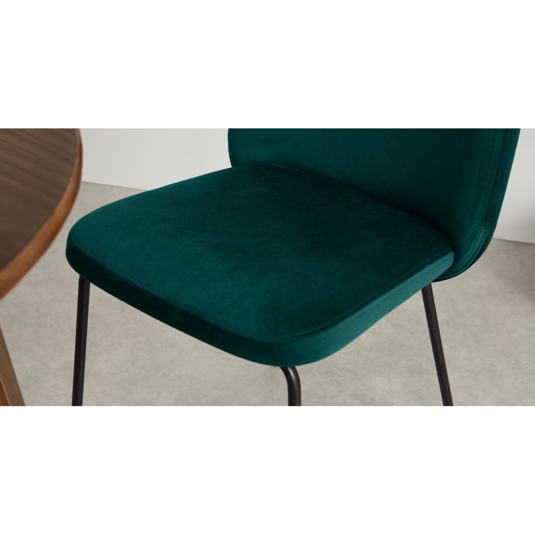 Safia - Set of 2 Safia Dining Chairs, Seafoam Blue velvet – image 4