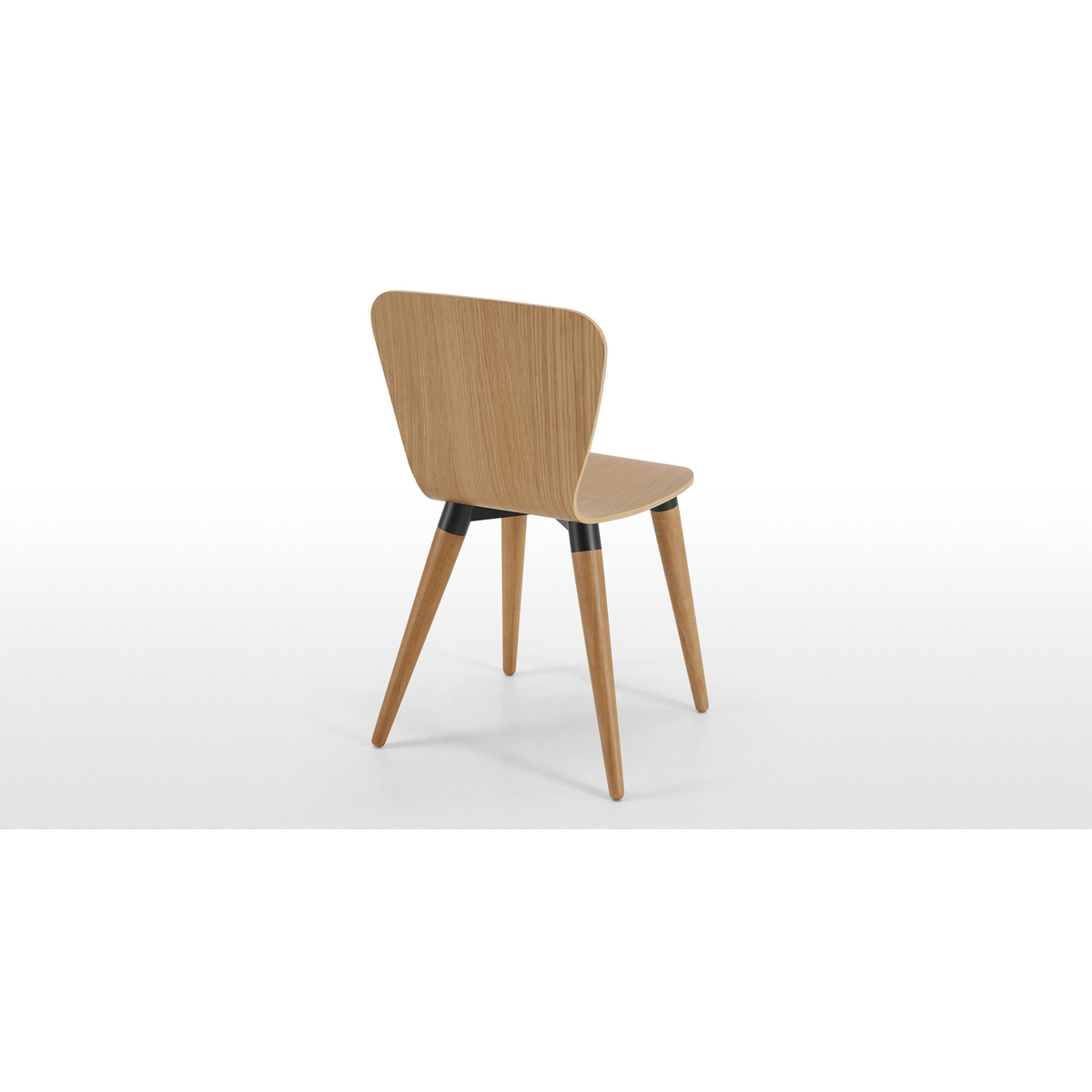 Set of 2 Edelweiss Dining Chairs, Oak and Black – image 7