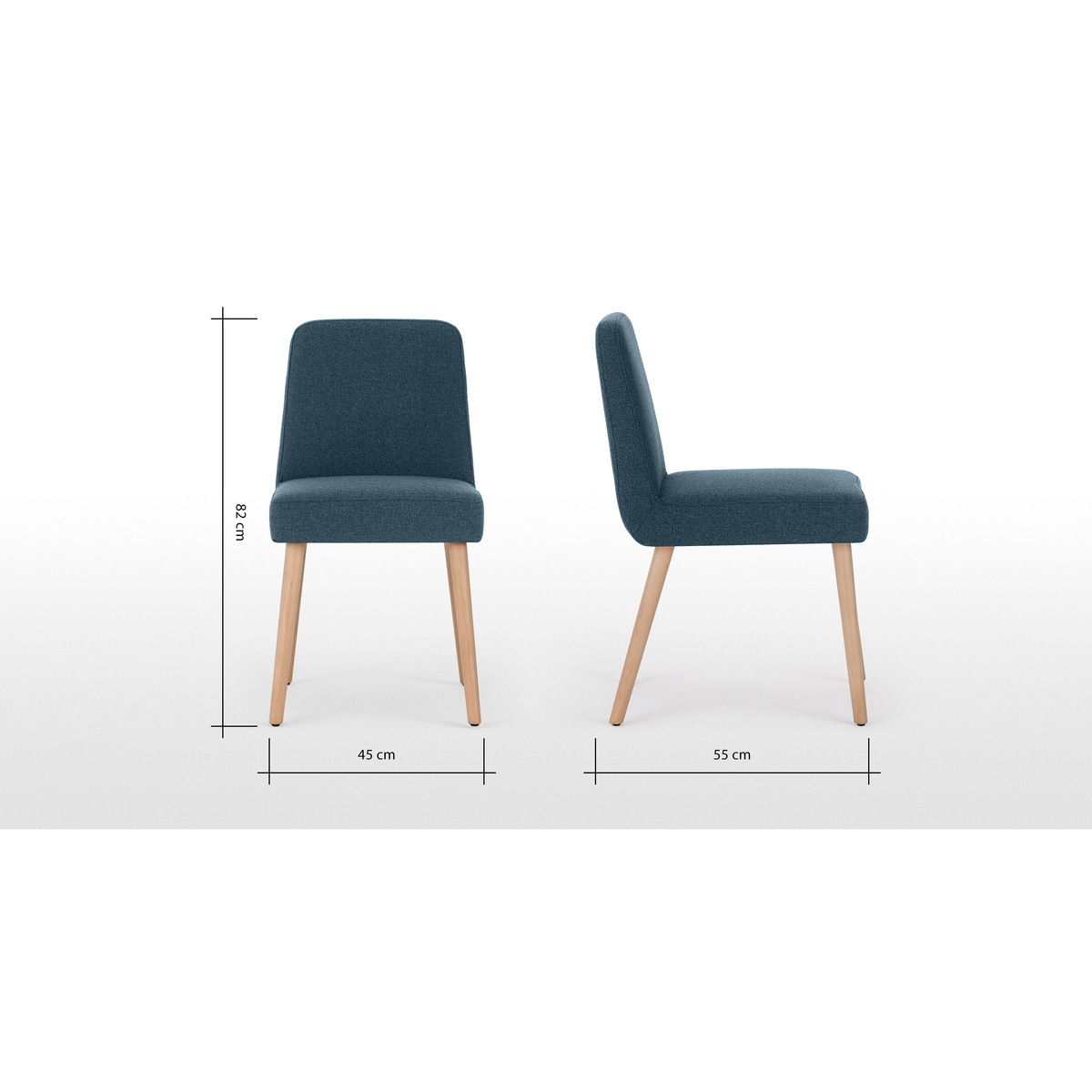 MADE Essentials Adams Set of 2 Dining Chairs, Orleans Blue – image 7