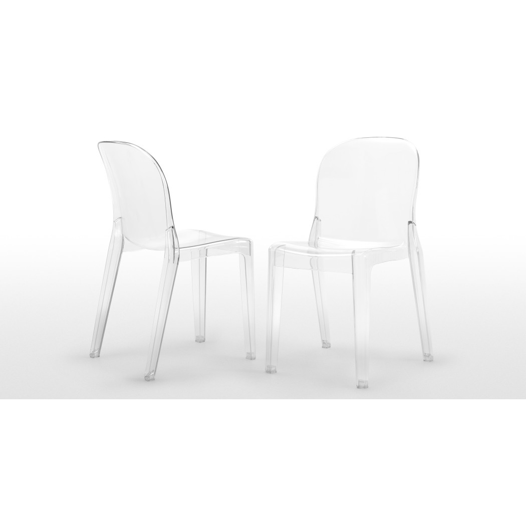 Jelly - Set of 2 Jelly Acrylic Chairs, Clear – image 2