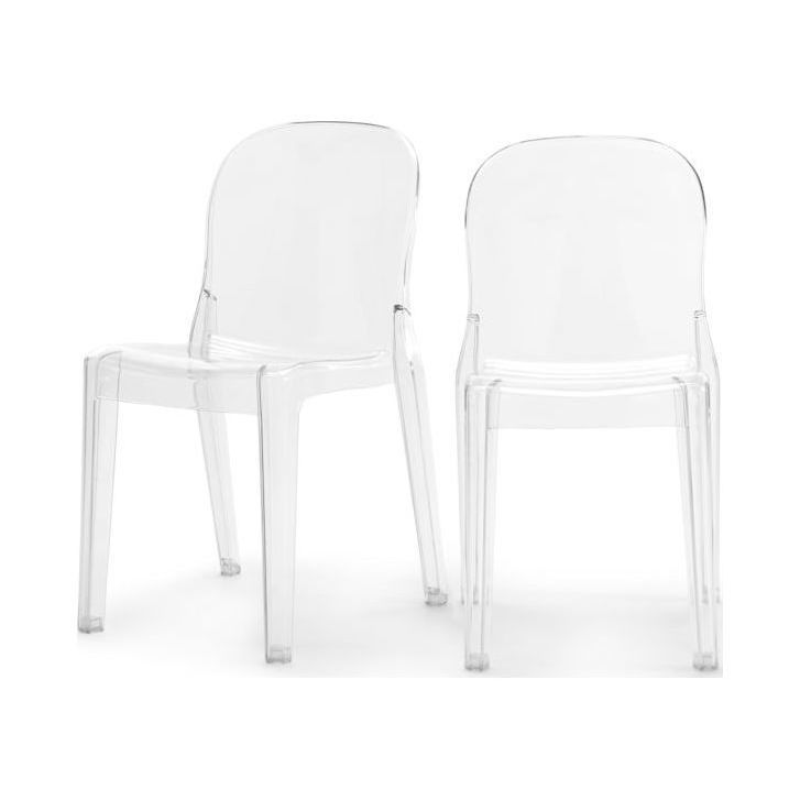 Jelly - Set of 2 Jelly Acrylic Chairs, Clear – image 1
