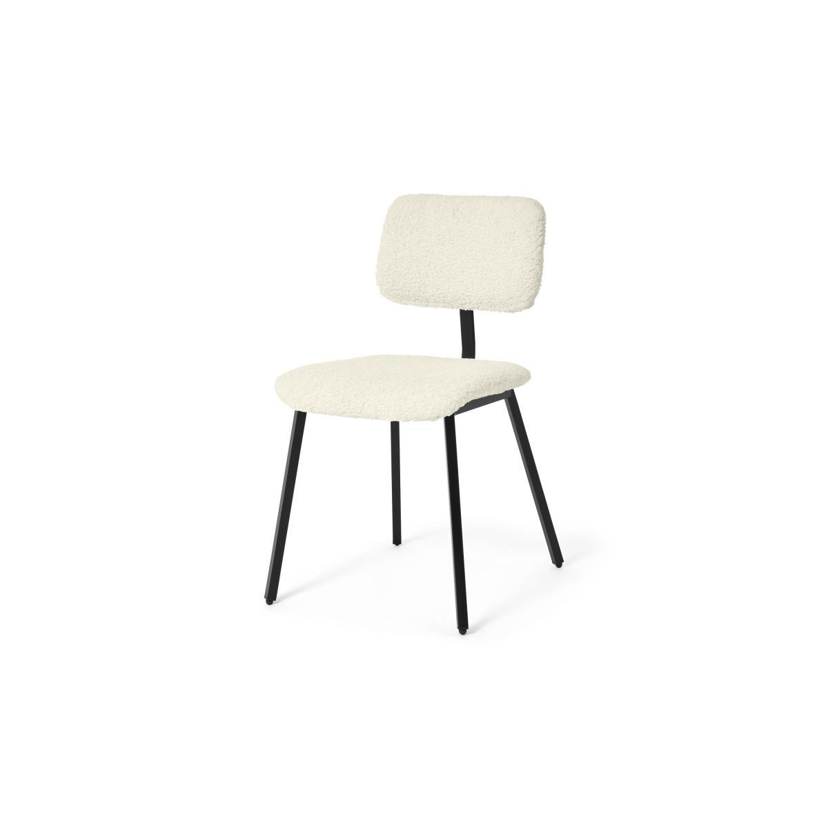 Solomon Dining Chair, Faux Sheepskin with Black Legs – image 7