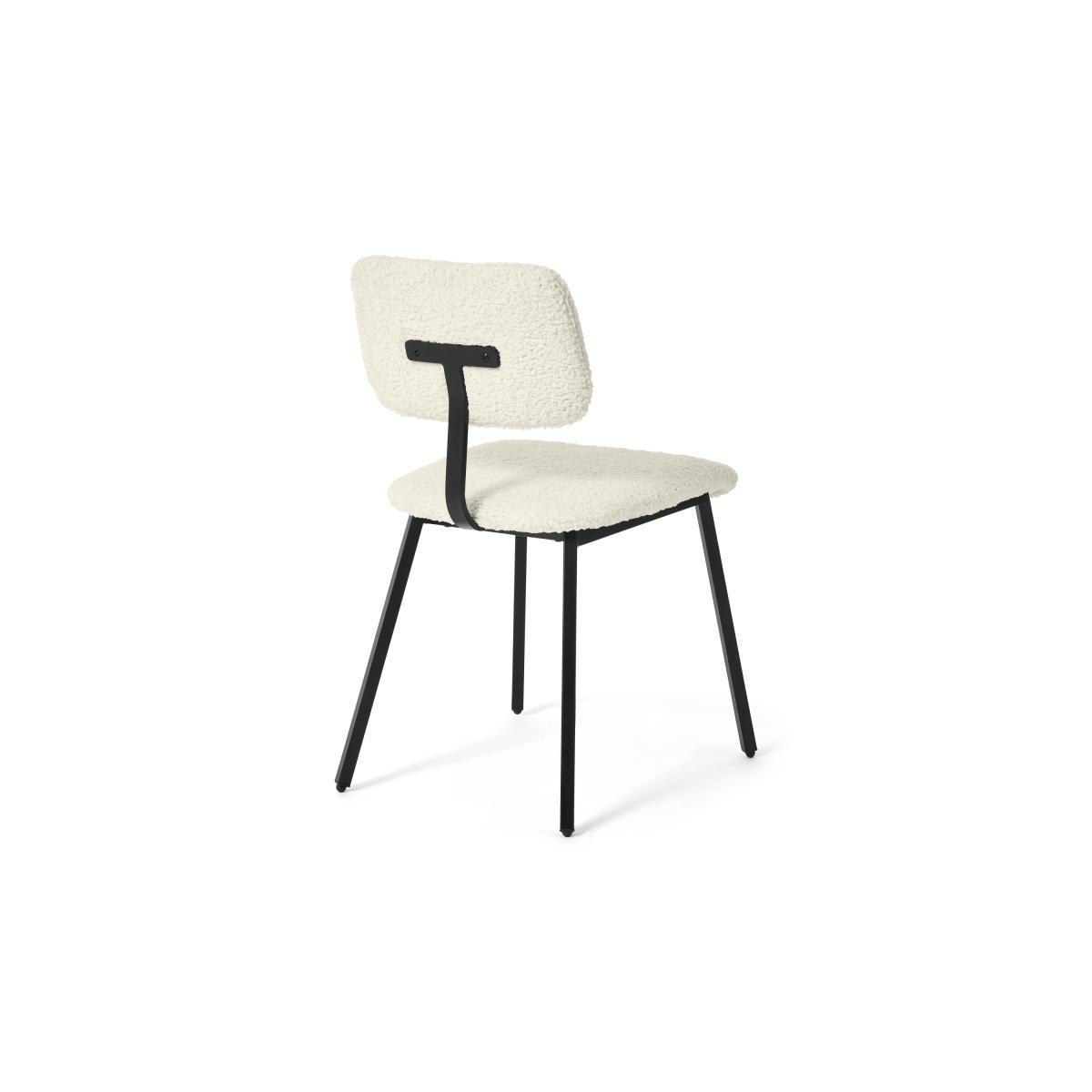 Solomon Dining Chair, Faux Sheepskin with Black Legs – image 8