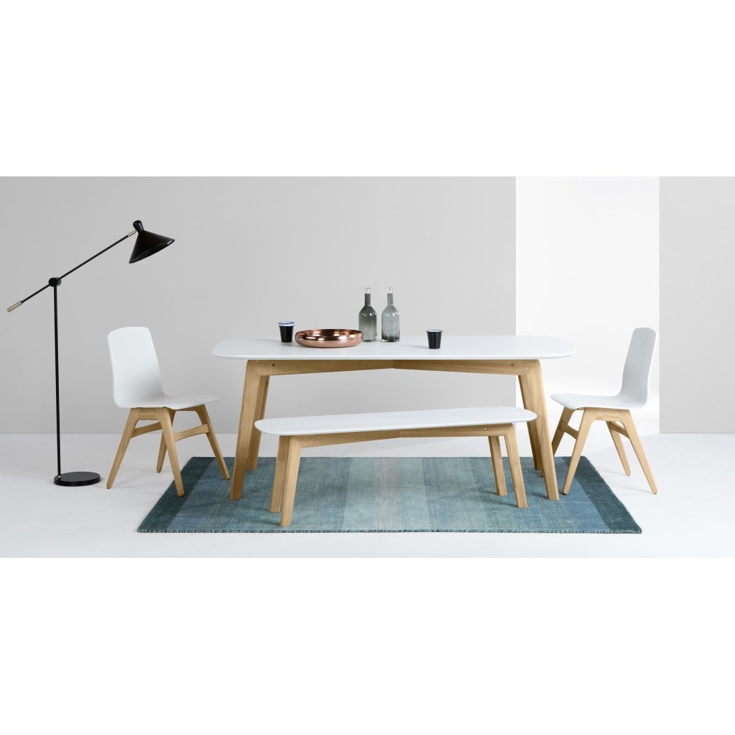 Dante - Set of 2 Dante Dining Chair, Oak and White – image 2