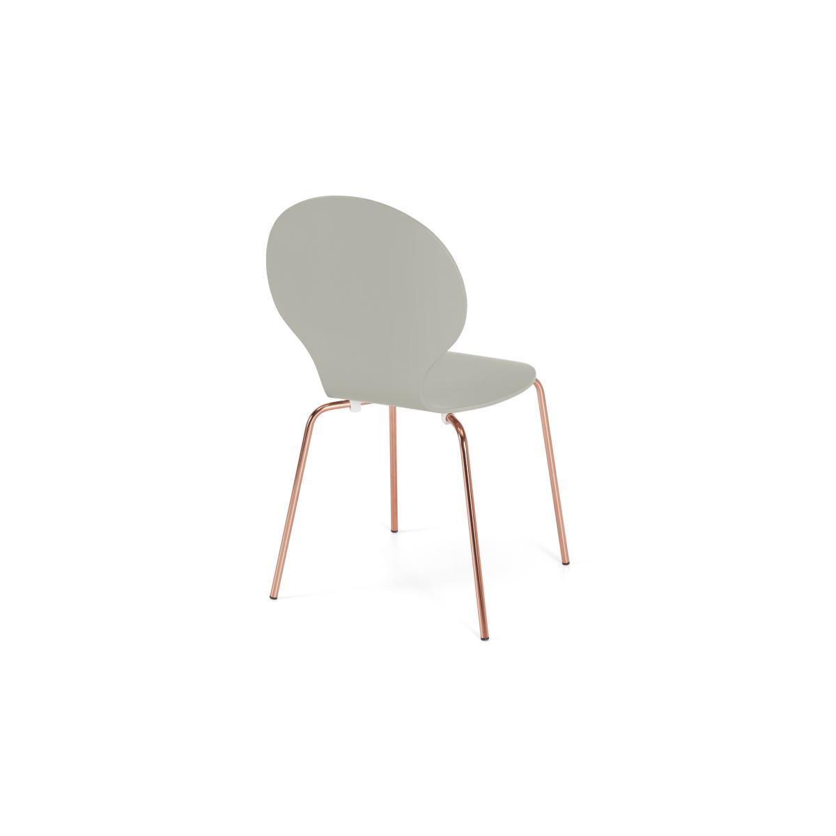 Set of 2 Kitsch Dining Chairs, Willow Grey and Copper Legs – image 7