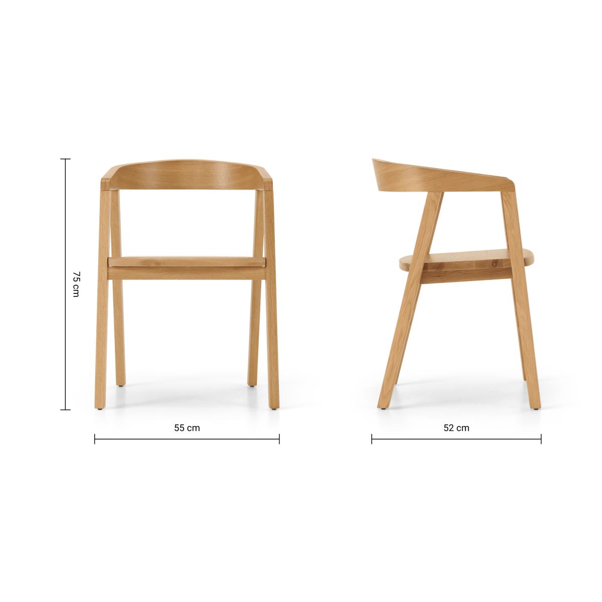 Robson Carver Dining Chair, Oak – image 3