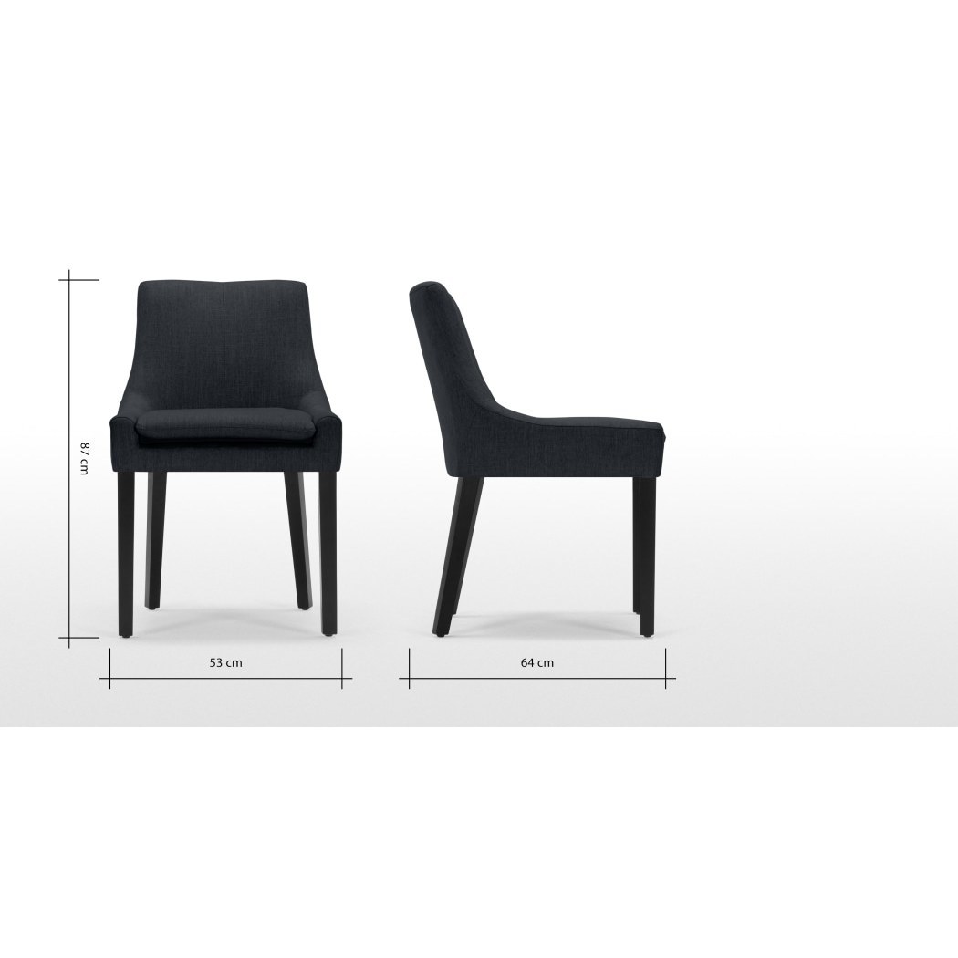 Percy - Percy Scoop Back Chair, Midnight Black – image 8