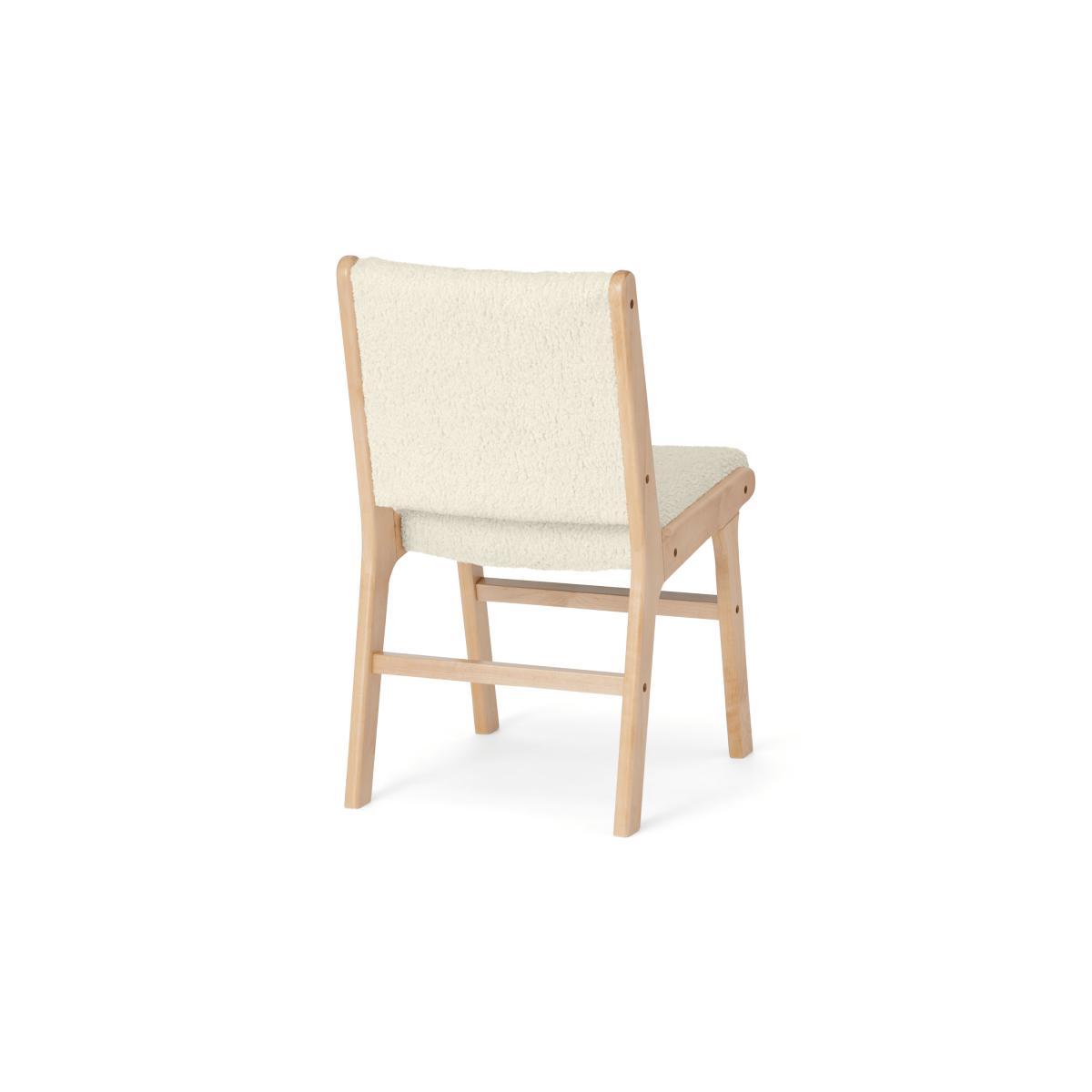Rami Dining Chair, Faux Sheepskin & Natural – image 6