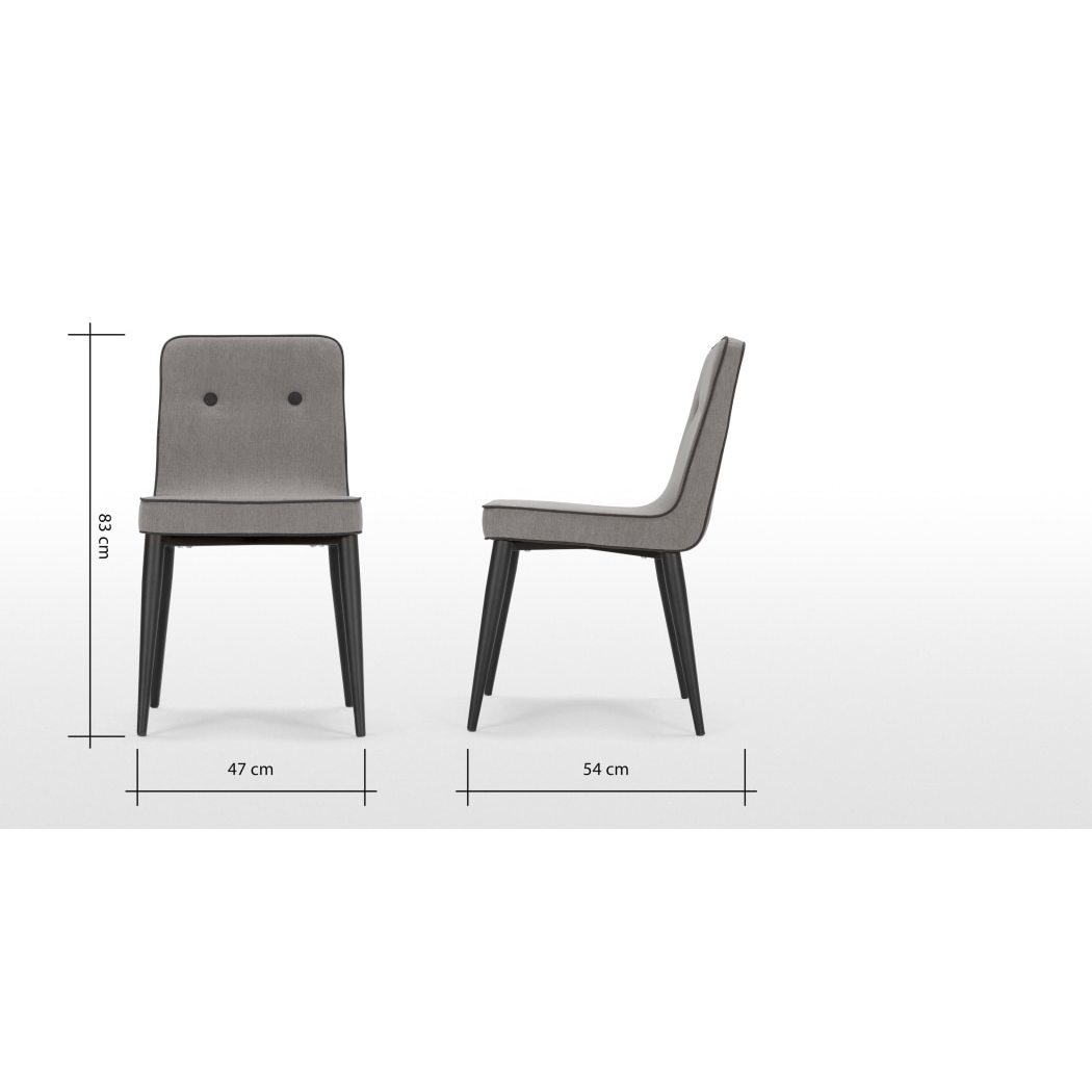 Herby - Set of 2 Herby Dining Chairs, Graphite Grey – image 6