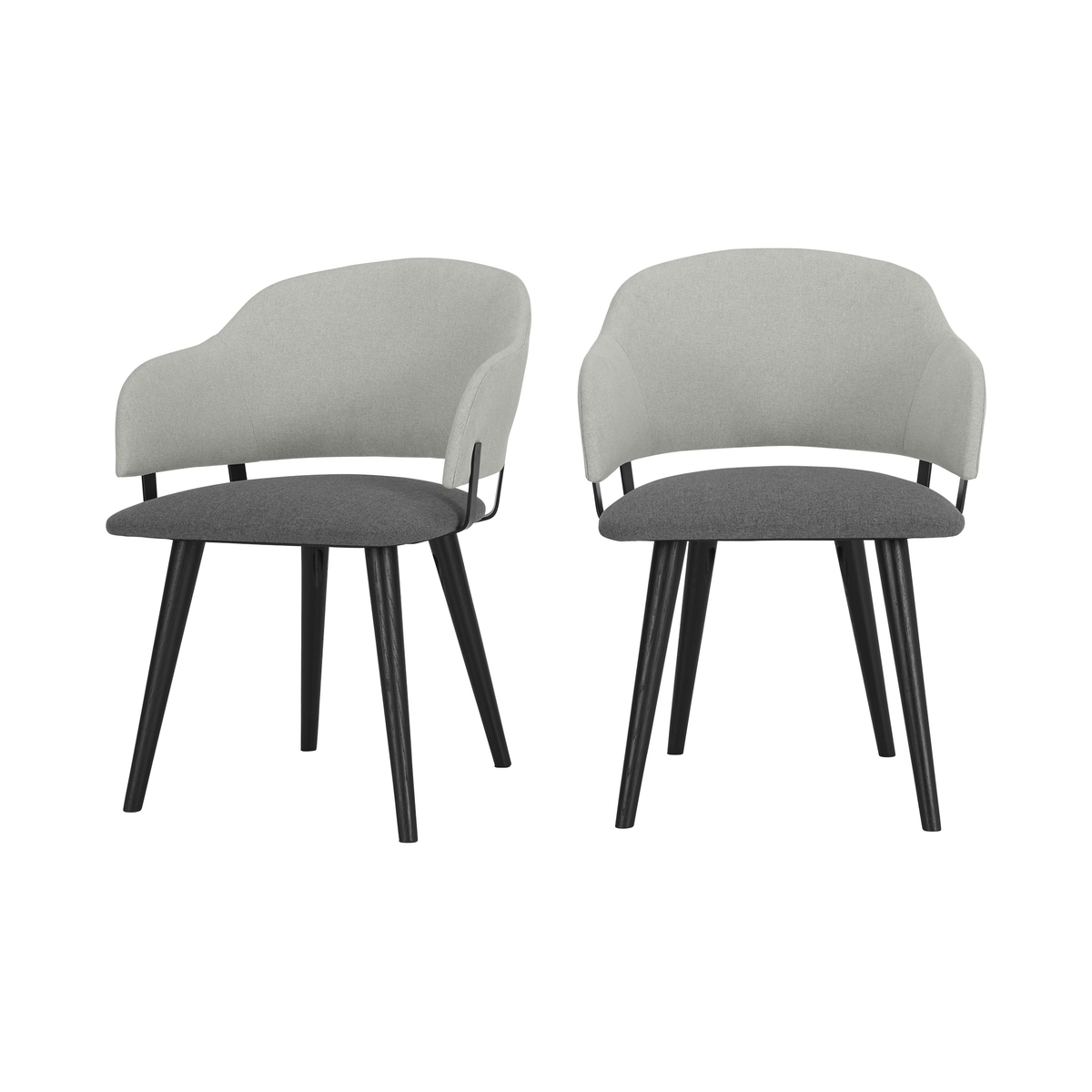 Set of 2 Neilson Carver Dining Chairs, Marl and Hail Grey – image 1