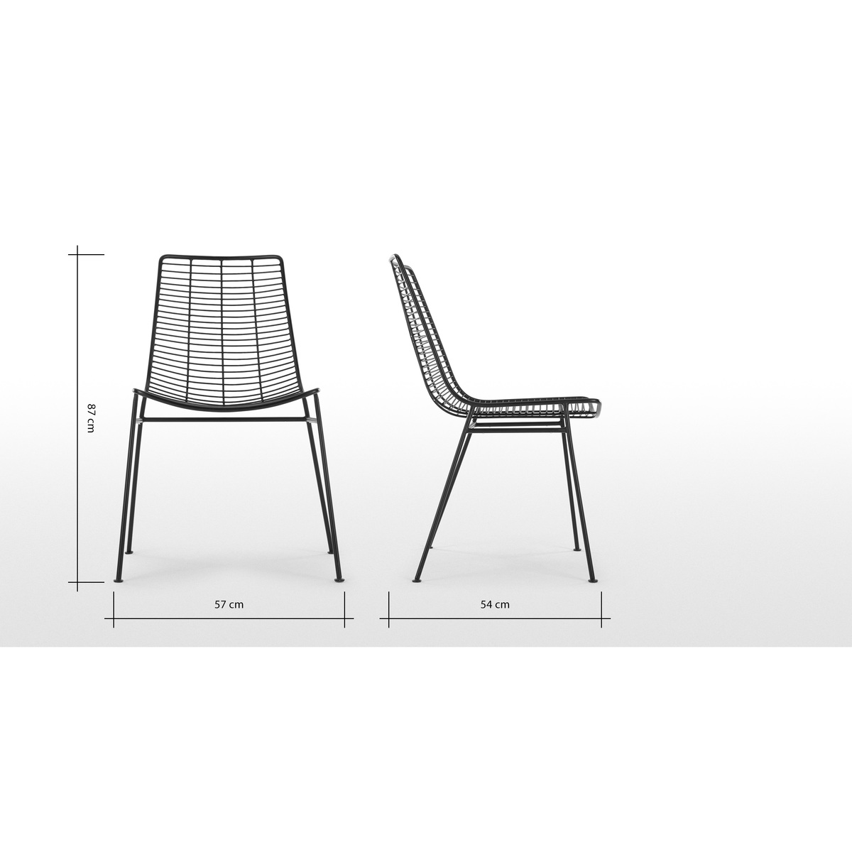 Set of 2 Marvel Dining Chairs, Black – image 5