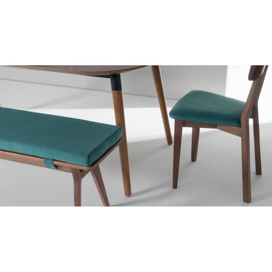 Jenson - Set of 2 Jenson Dining chairs, Dark Stain Oak and Mineral Blue – image 3