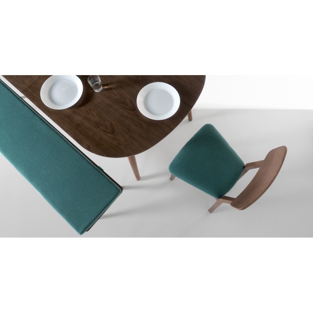 Jenson - Set of 2 Jenson Dining chairs, Dark Stain Oak and Mineral Blue – image 4