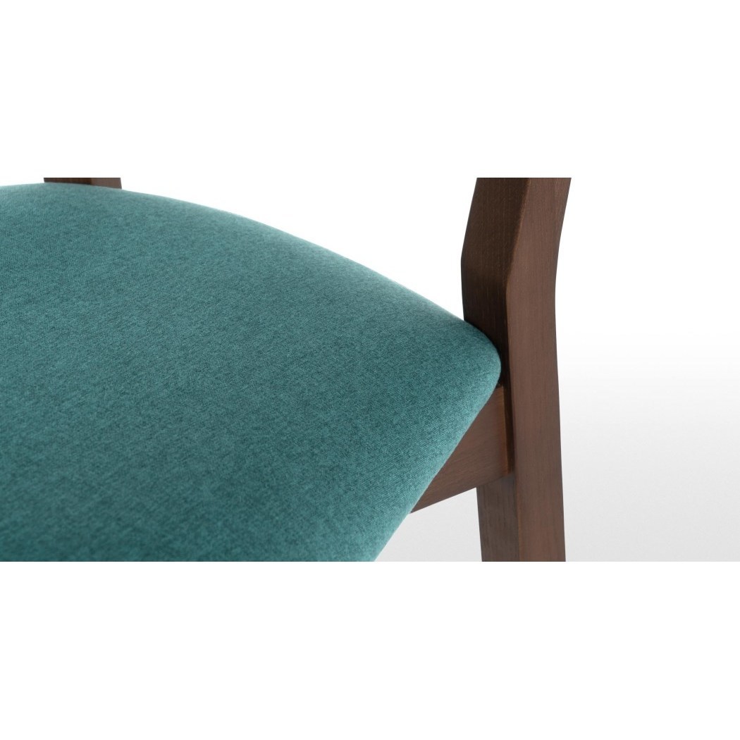 Jenson - Set of 2 Jenson Dining chairs, Dark Stain Oak and Mineral Blue – image 6